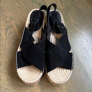 Marc Fisher Black Suede Espadrilles